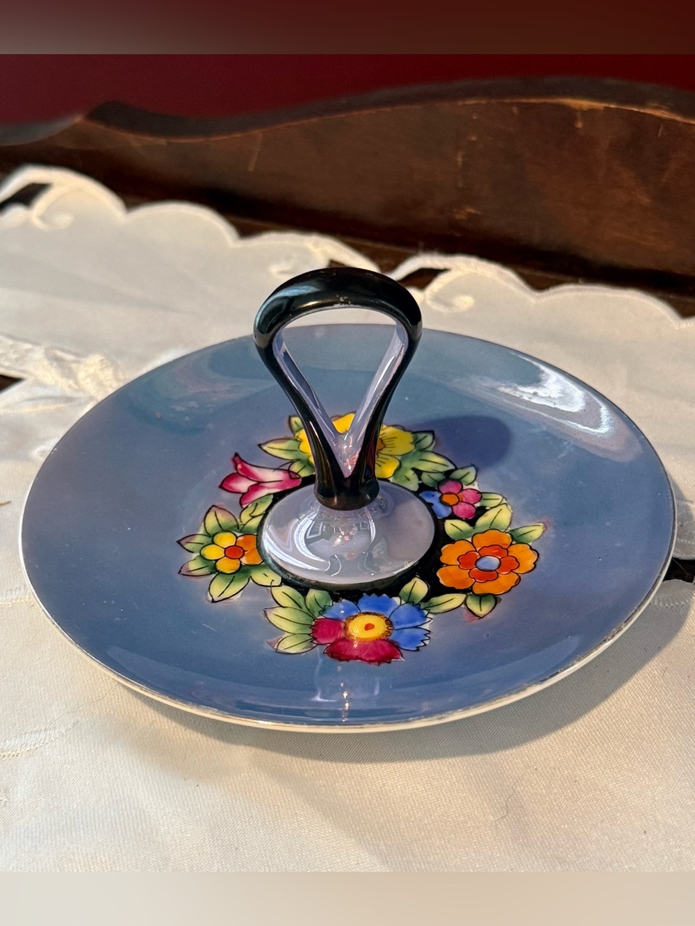 Vintage Noritake Hand Painted Handled Dish Made in Japan